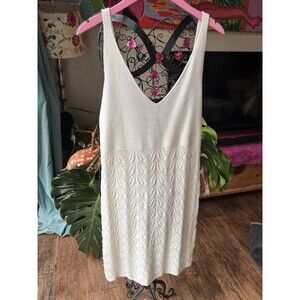 Forever 21 100% Cotton White Spring Summer Crochet Dress Size XL